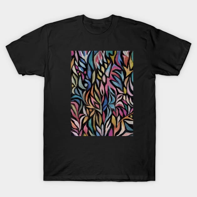 Colorful Digital Abstract Flower Design #2 T-Shirt by Dogs Galore and More